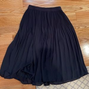 H&M Navy Blue Midi Skirt